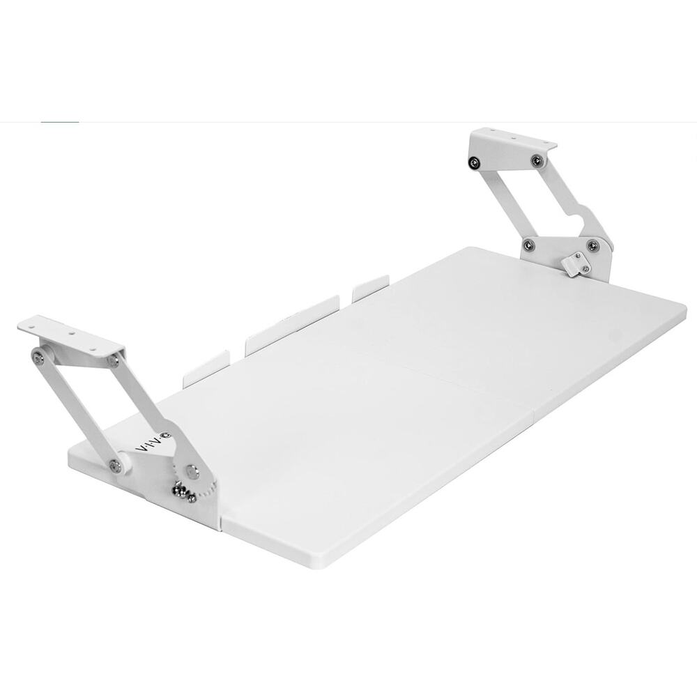 VIVO Under Desk Keyboard Tray 27x11 Adjustable Swing Height White MOUNT-KB08SW